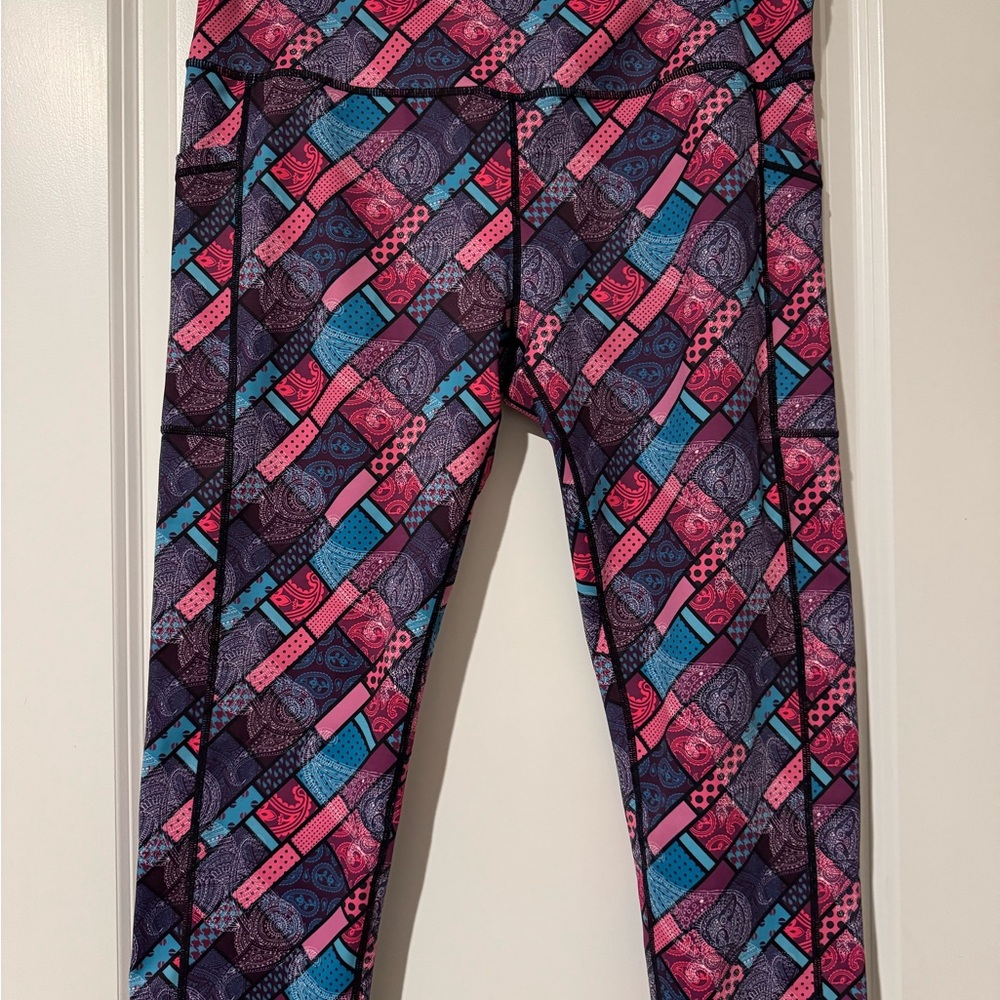 Constantly Varied Gear Pink and Blue Geometric Leggings